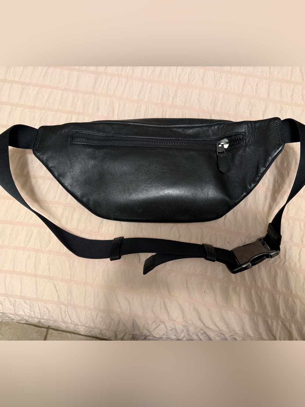 Coach Black Leather Men's Waist Belt Bag - Picture 4 of 5